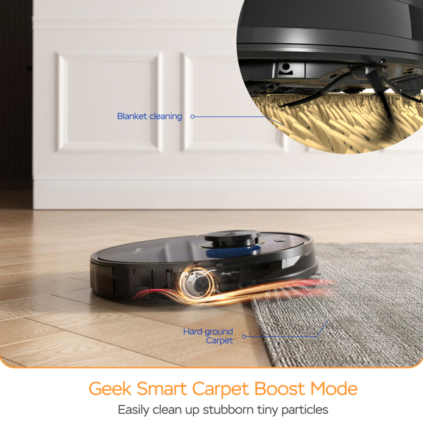 Geek Smart L7 机器人吸尘器和拖把，LDS 导航，Wi-Fi 连接 APP，选择性房间清洁，MAX 2700 PA 吸力，非常适合宠物和更大的家庭（亚马逊禁止销售）-5