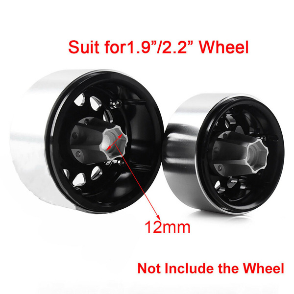 攀爬车1.9 2.2寸轮毂 铝合金接合器 SCX10 VP轮毂加宽结合器 12mm 亚光黑-5