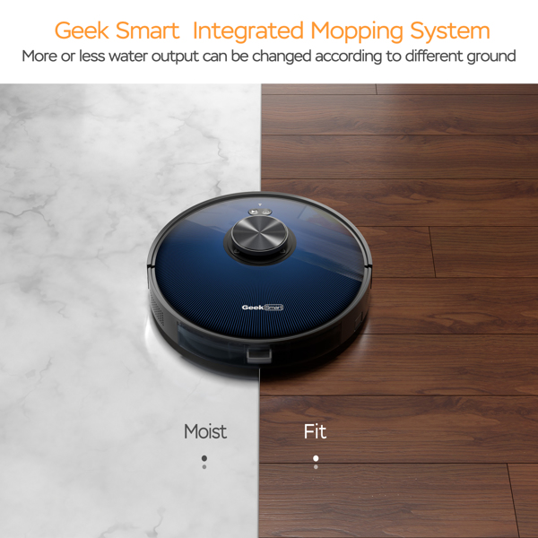 Geek Smart L7 机器人吸尘器和拖把，LDS 导航，Wi-Fi 连接 APP，选择性房间清洁，MAX 2700 PA 吸力，非常适合宠物和更大的家庭（亚马逊禁止销售）-13