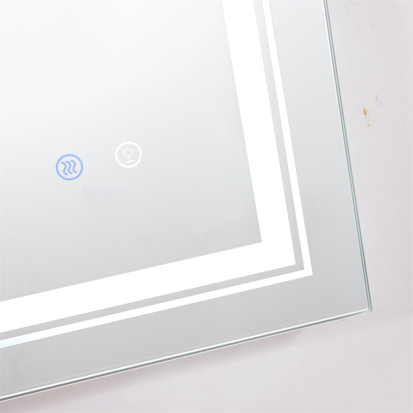 32英寸LED照明浴室壁挂式镜子，具有高流明+防雾单独控制+调光功能-18