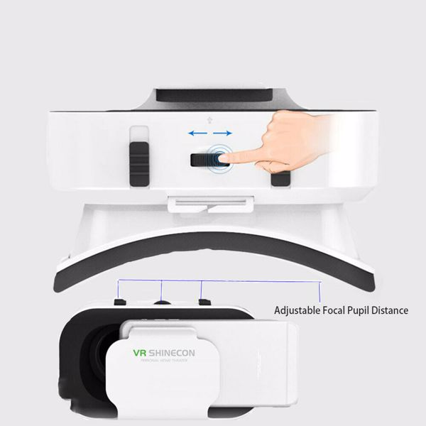 虚拟现实 VR 3d 眼镜带遥控 4.7-6" Android iOS iPhone 三星-3