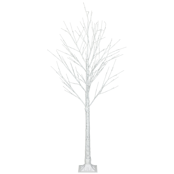 5ft 雪树不带叶 72LED灯 白色 圣诞树 PVC树枝铁支架 N101 英国 德国 法国-15