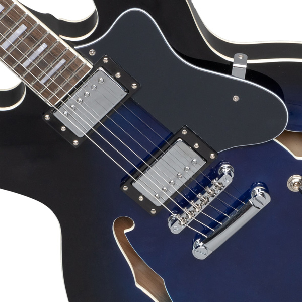 【AM不售卖】Glarry GGS101 双线圈拾音器 黄酸枝指板 爵士电吉他 化蓝色 S101-41