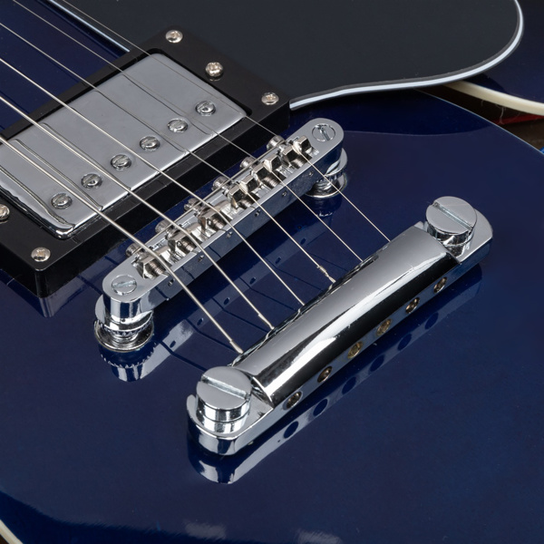 【AM不售卖】Glarry GGS101 双线圈拾音器 黄酸枝指板 爵士电吉他 化蓝色 S101-20
