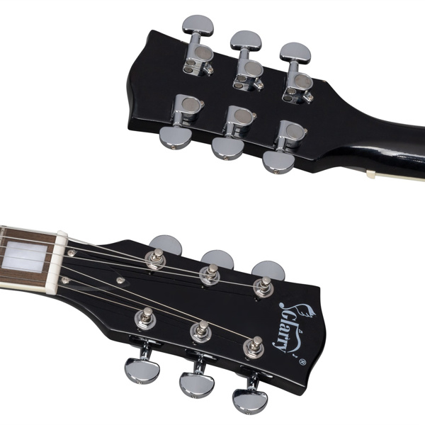 【AM不售卖】Glarry GGS101 双线圈拾音器 黄酸枝指板 爵士电吉他 日落色 S101-22