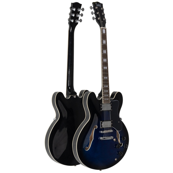 【AM不售卖】Glarry GGS101 双线圈拾音器 黄酸枝指板 爵士电吉他 化蓝色 S101-9