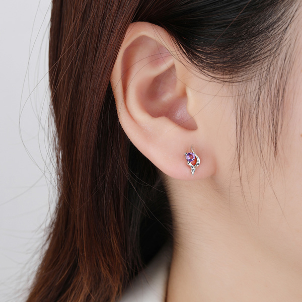 s925紫水晶耳钉-5