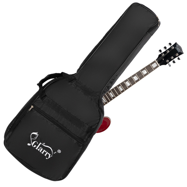 【AM不售卖】Glarry GGS101 双线圈拾音器 黄酸枝指板 爵士电吉他 红色 S101-35