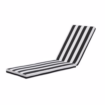 户外躺椅坐垫座椅替换坐垫，适合75英寸长躺椅躺床（黑白条纹）