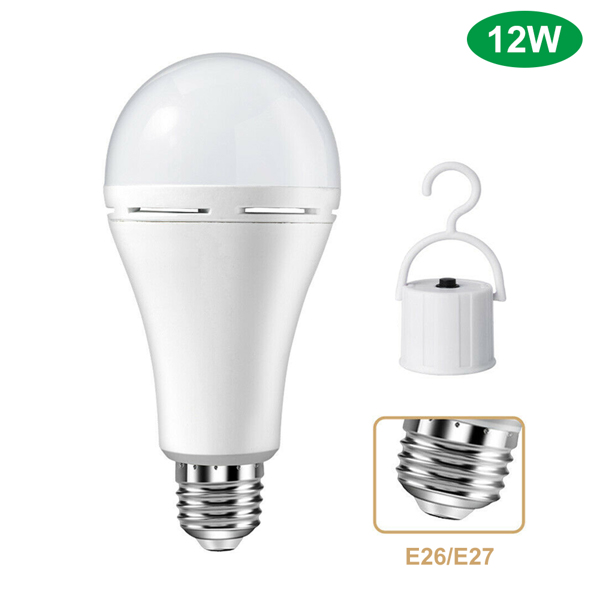 （带电）R70款LED快充内置电池应急灯照明灯泡PP(带挂钩) E27/E26 功率:12W-12