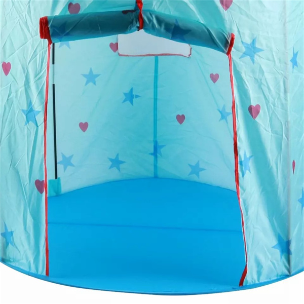 公主城堡游戏帐篷，儿童可折叠游戏帐篷屋玩具，适合室内和室外使用-蓝色(周末不发货，谨慎下单）(temu禁售)-6