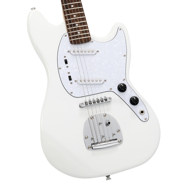 【AM不售卖】Glarry GMF 单-单拾音器 黄酸枝指板 白色-白珍珠护板 MF电吉他-11