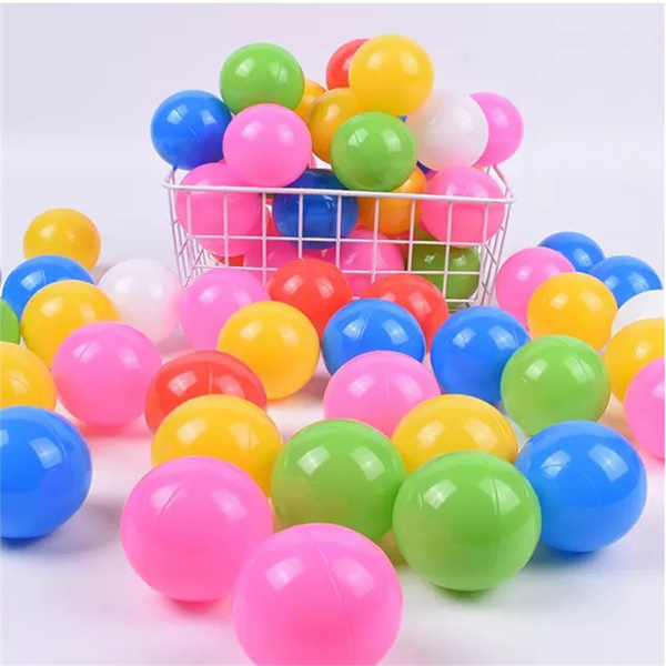 100 件装儿童坑球，塑料游戏球补充球，不含邻苯二甲酸盐和 BPA，包括一个可重复使用的储物袋，送给幼儿和儿童的礼物(周末不发货，谨慎下单）-5