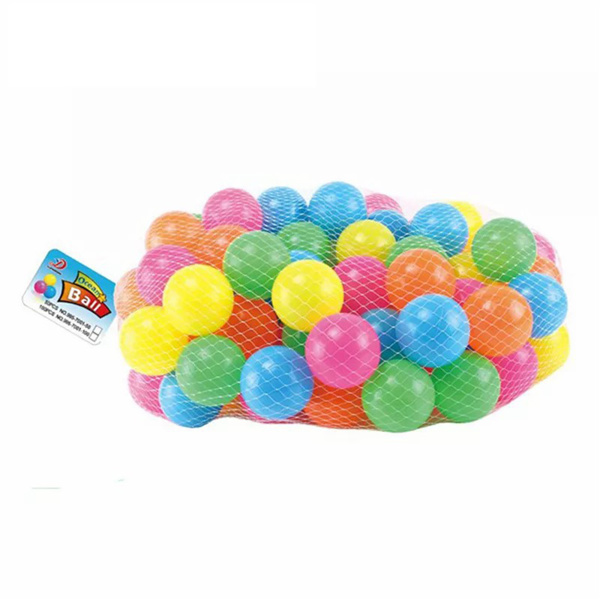 100 件装儿童坑球，塑料游戏球补充球，不含邻苯二甲酸盐和 BPA，包括一个可重复使用的储物袋，送给幼儿和儿童的礼物(周末不发货，谨慎下单）-1