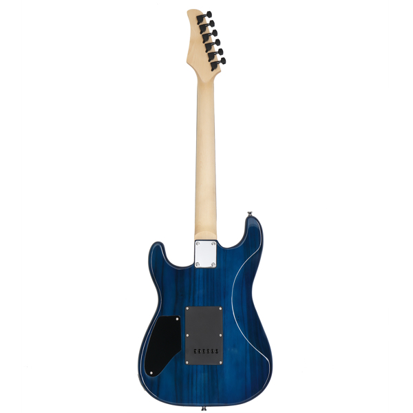 【AM不售卖】Glarry GST 双双拾音器 带虎纹 科技木指板 化蓝色 ST电吉他+音箱套装-6