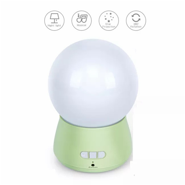 LED 夜灯，360 度旋转婴儿音乐投影仪夜灯，儿童睡眠灯绿色(周末不发货，谨慎下单）-2