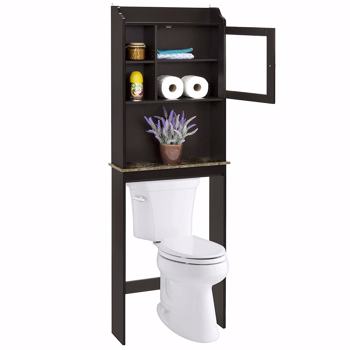 现代卫生间空间节省木质储物柜，适用于家庭、浴室