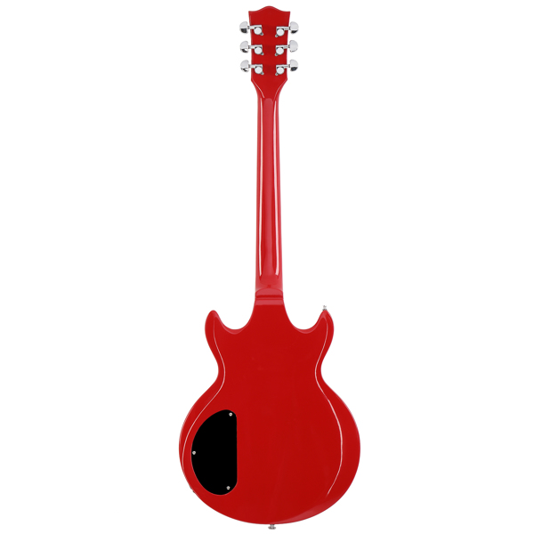 【AM不售卖】Glarry GIZ102 实心 双线圈拾音器 月桂木指板 爵士电吉他 红色-红龟甲护板-4