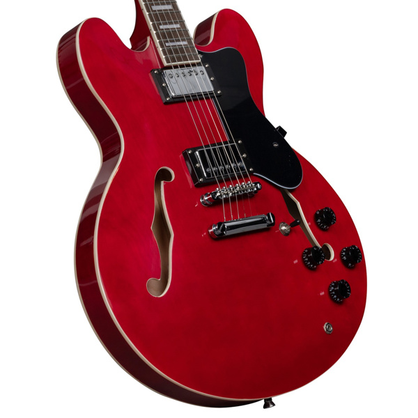 【AM不售卖】Glarry GGS101 双线圈拾音器 黄酸枝指板 爵士电吉他 红色 S101-34