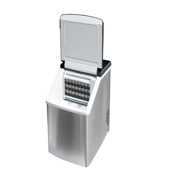 台面制冰机，便携式制冰机台面，一次制作 24 块冰，银色-9
