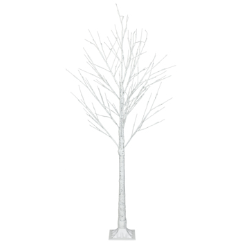  6ft 雪树不带叶 96LED灯 白色 圣诞树 PVC树枝铁支架 N101 英国 德国 法国