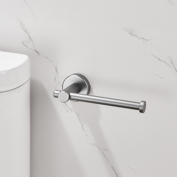 厕纸架枪灰色加厚太空铝制厕纸架，适用于浴室、厨房、盥洗室墙壁安装-8