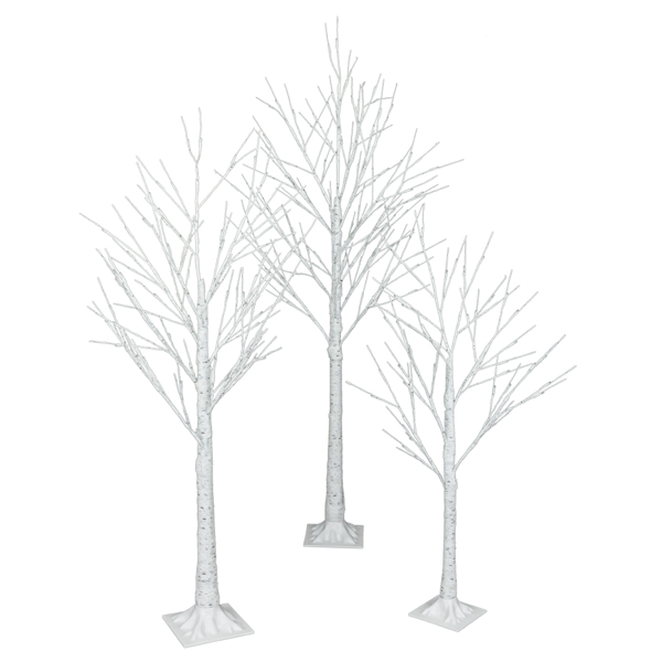  6ft 雪树不带叶 96LED灯 白色 圣诞树 PVC树枝铁支架 N101 英国 德国 法国-23