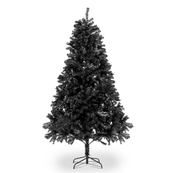  7ft 1800枝头 黑色 圣诞树 PVC树枝铁支架 N101 美国