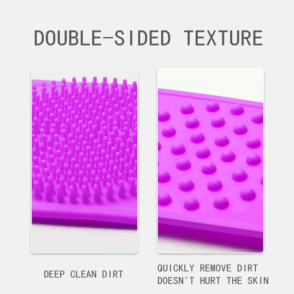 2 X 硅胶背部洗涤器用于淋浴硅胶沐浴身体刷易于清洁去角质硅胶沐浴身体刷硅胶女性身体洗涤器-3