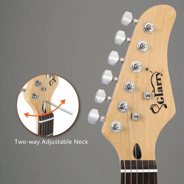 【AM不售卖】Glarry GMF 单-单拾音器 黄酸枝指板 白色-白珍珠护板 MF电吉他-4