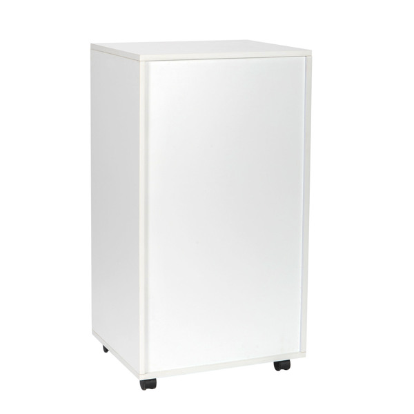  白色麻面 刨花板贴三胺 七抽 木制文件柜 可移动 N002-7