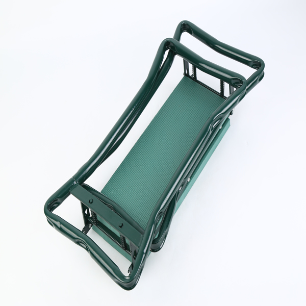 2合1折叠式花园跪椅多用途便携式花园长凳轻便凳子，带工具袋和柔软的EVA跪垫，用于园艺、钓鱼-4