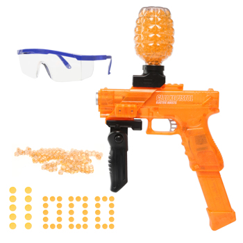 [亚马逊爆款]ASXCFE水弹枪儿童玩具枪电动凝胶球爆破冲击波11000发水弹海绵宝宝，可充电电池，射击距离高达65英尺 格洛克