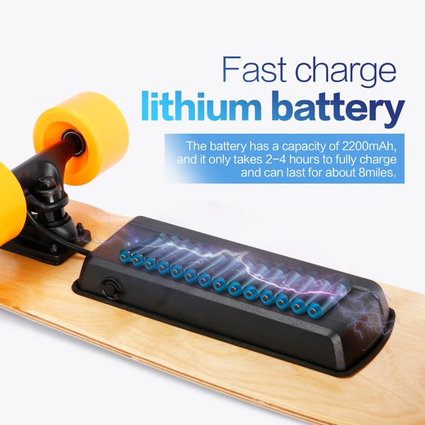 新款四轮充电锂电池单驱单翘小鱼板电动滑板一件代发-20