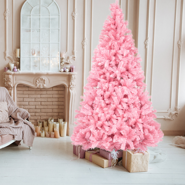 粉色 6ft 1600枝头 PVC材质 圣诞树 N001 美国-7