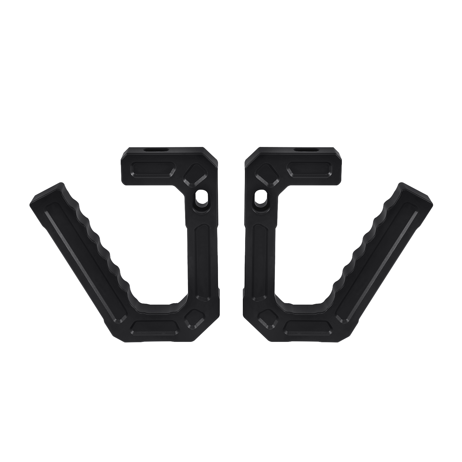 Black Front Grab Handles Aluminum Suitable for Jeep Wrangler 07-18