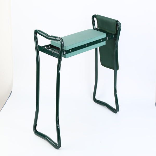 2合1折叠式花园跪椅多用途便携式花园长凳轻便凳子，带工具袋和柔软的EVA跪垫，用于园艺、钓鱼-2