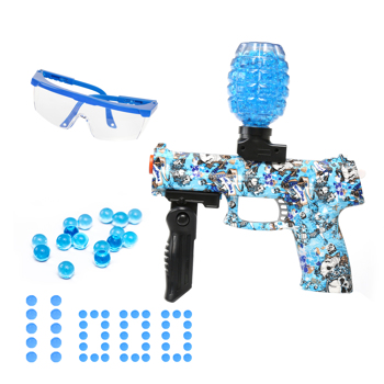 [亚马逊爆款]ASXCFE水弹枪儿童玩具枪电动凝胶球爆破冲击波11000发水弹海绵宝宝，可充电电池，射击距离高达65英尺 