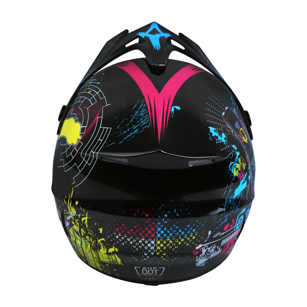 DOT成人摩托车头盔，带护目镜和手套越野越野越野越野自行车ATV UTV-3