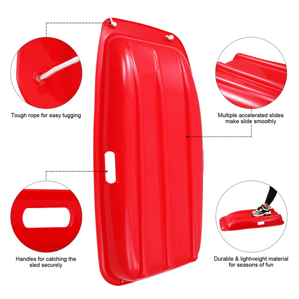  2pcs 88*42*11cm 红绿色 滑雪板 塑料 N001-7