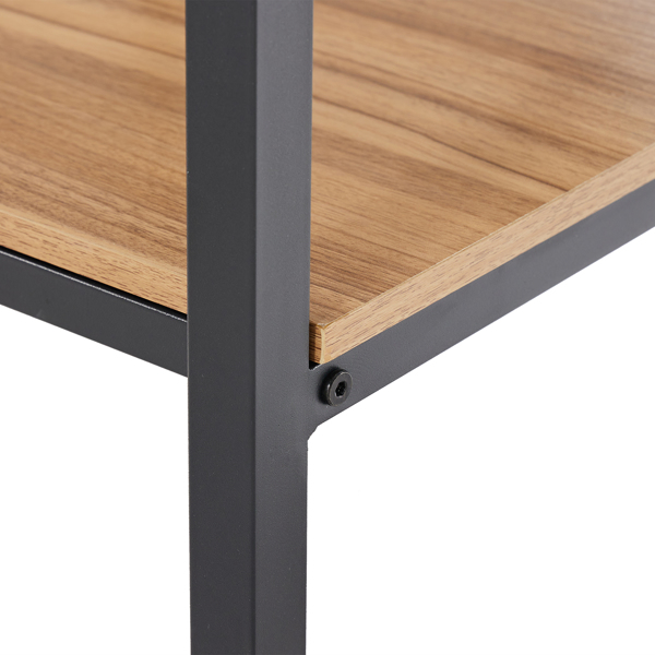  三层 方形 餐桌 密度板 铁 木纹棕 多功能可折叠 135*78*75cm N101-22