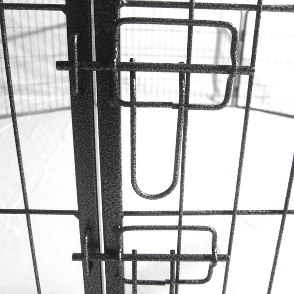  黑色 铁管 方管 24“ 游戏区8片 宠物围栏 可折叠 可开门-4