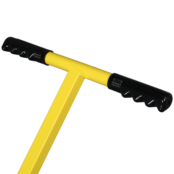  74*46cm 黄色T型把手 黑色刀片 可调节 人力除雪车 铁艺 N002-14