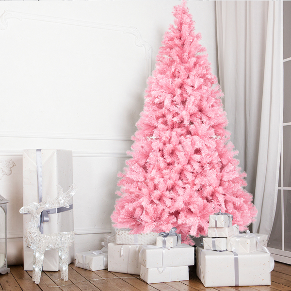 粉色 6ft 1600枝头 PVC材质 圣诞树 N001 美国-6