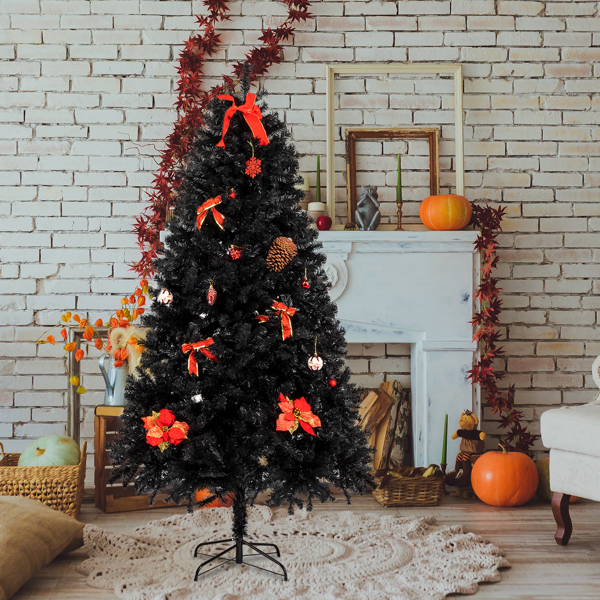 黑色 7.5ft 2500枝头 PVC材质 圣诞树 N201 美国-9