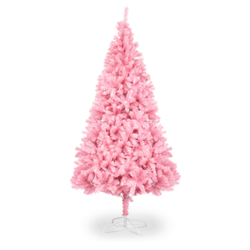  7ft 1800枝头 粉色 圣诞树 PVC树枝铁支架 N101 美国