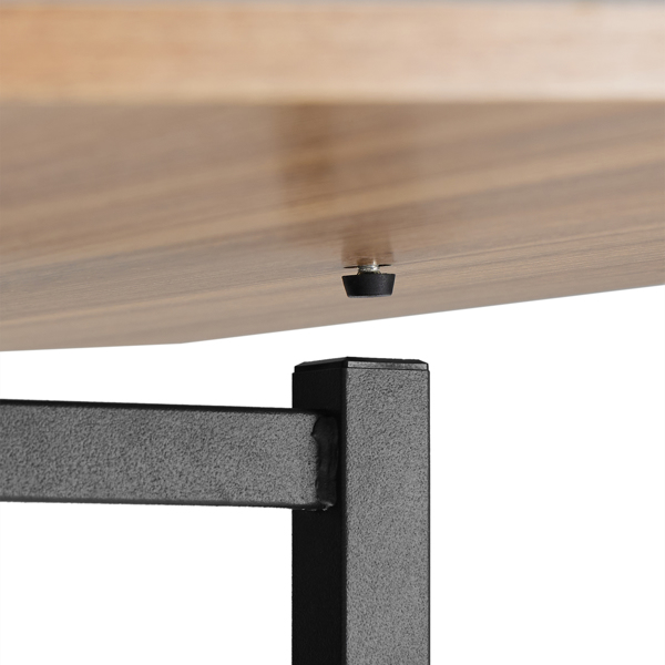  三层 方形 餐桌 密度板 铁 木纹棕 多功能可折叠 135*78*75cm N101-23