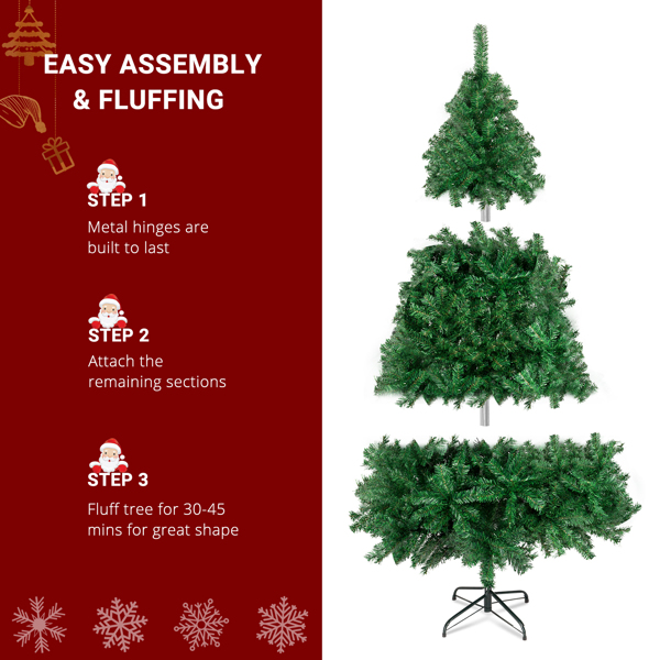绿色 6ft 550枝头 PVC材质 圣诞树 N001 欧洲-2