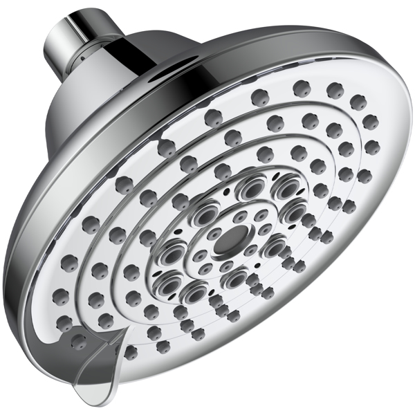 6个喷淋设置高压淋浴头5“雨水固定式淋浴头-镀铬可调淋浴头，带防堵塞喷嘴，低流量，易于安装-1