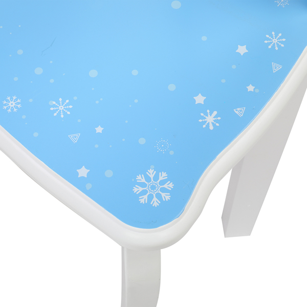  蓝色 雪花 密度板喷漆 三折镜 单抽 梳妆桌套装 儿童 N201-33